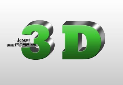 photoshop设计制作3D立体金属字特效