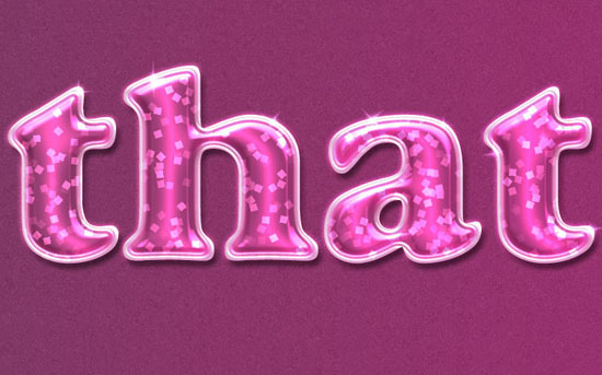 Photoshop打造漂亮的紫色水晶字