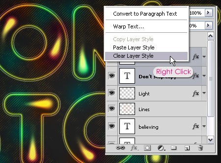 Photoshop制作出漂亮的彩色萤火水晶字效果