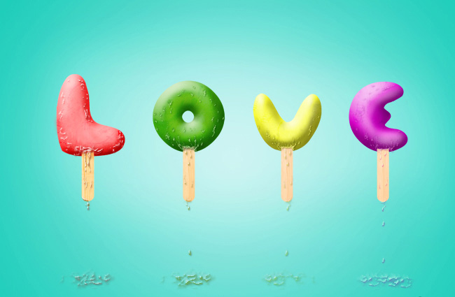 Photoshop将制作出彩色甜美的糖果文字效果
