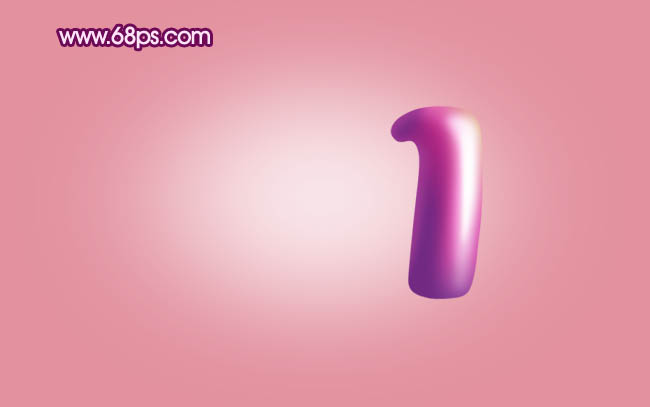 Photoshop打造可爱的紫色卡通糖果字