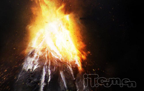 photoshop合成非常震撼的火山喷发字