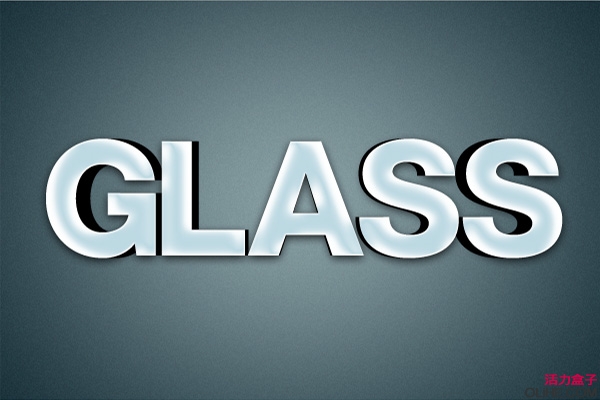 Photoshop打造一款玻璃立体文字