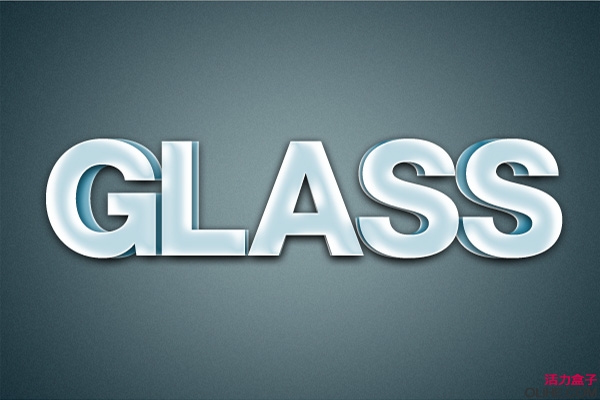 Photoshop打造一款玻璃立体文字