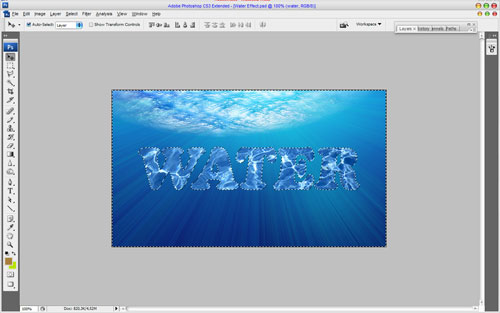 Photoshop 海洋艺术文字效果