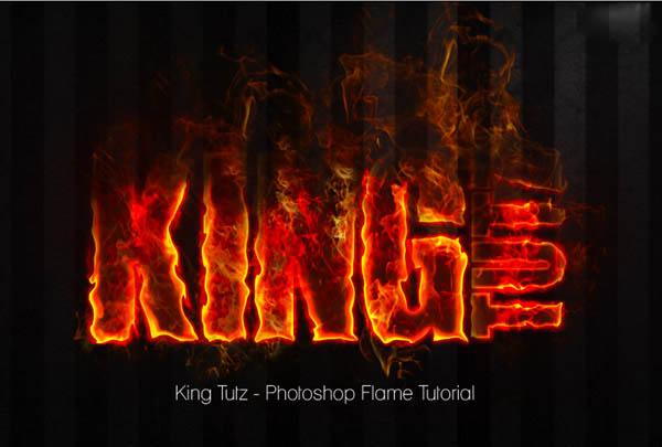 photoshop 利用滤镜及素材打造超酷的火焰字