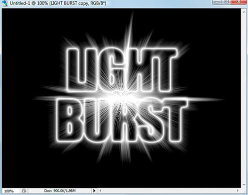 Photoshop 打造超酷的放射字效果