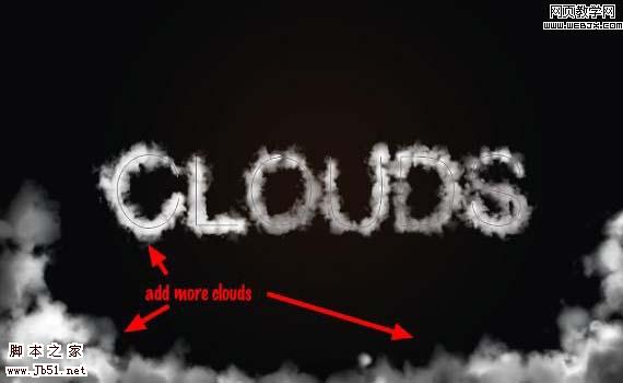 photoshop 利用路径和画笔制作创意的云彩字