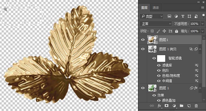 ps怎么设计带有金箔花朵效果的艺术字体?
