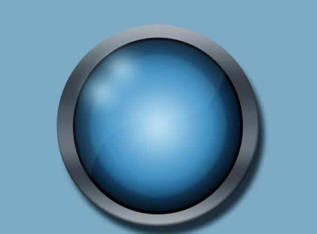 Photoshop怎么设计圆形的中间凸起的水晶按钮?