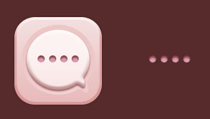 短信icon图标四个小圆圈图层样式