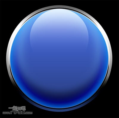 photoshop制作出高光金属质感的蓝色按钮