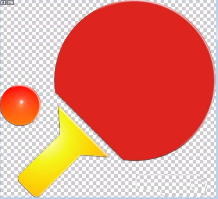 ps怎么设计乒乓球和拍? ps手绘乒乓球拍组合的教程