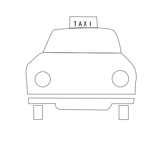 ps怎么手绘简单的黑白出租车图形? ps出租车的画法