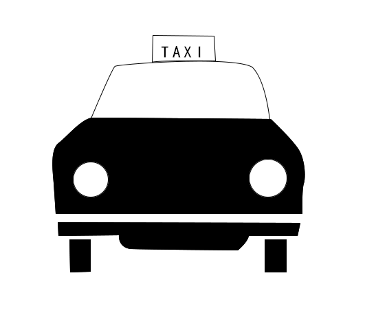 ps怎么手绘简单的黑白出租车图形? ps出租车的画法