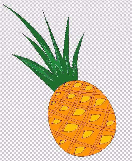 ps怎么手绘卡通菠萝? ps画菠萝的教程
