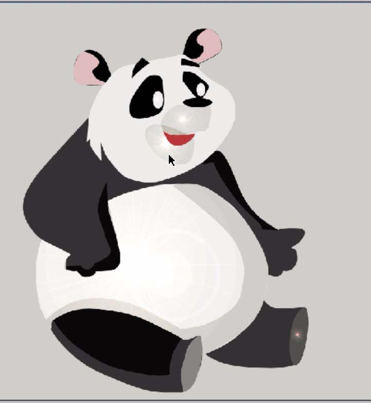 ps怎么手绘卡通熊猫? ps画熊猫的教程