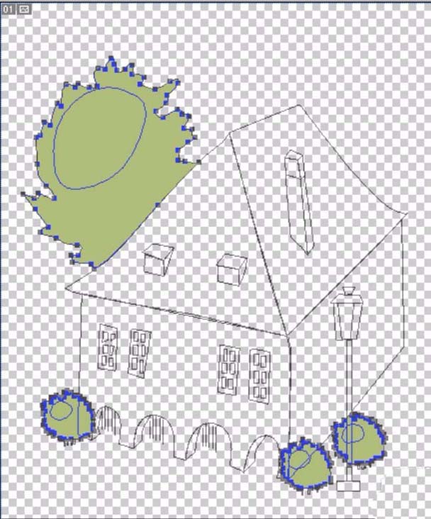 ps怎么画房屋图并上色? ps绘制卡通房的教程