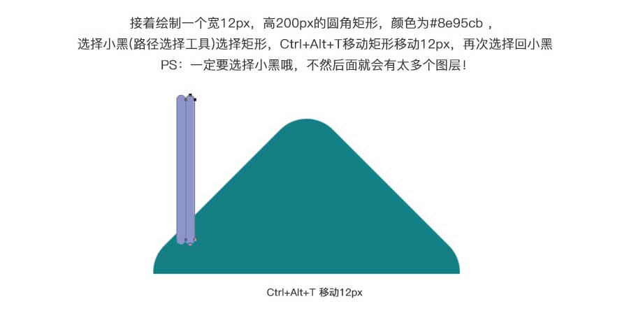 Photoshop绘制扁平化风景插画教程