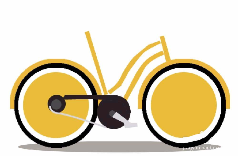 PS怎么画黄色自行车? ps画小黄车的教程