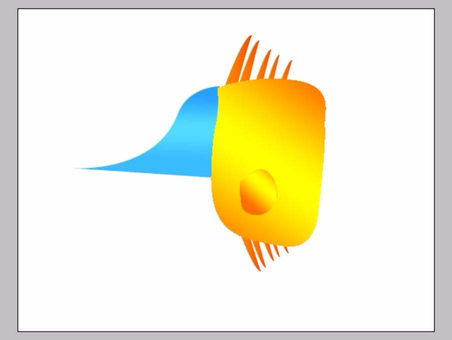 PS怎么绘制一个尖嘴鱼的矢量图标?