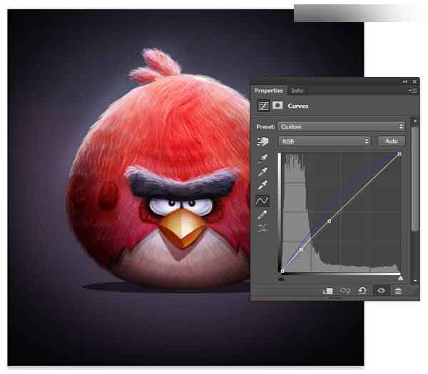 Photoshop绘制超逼真的红色可爱的愤怒的小鸟