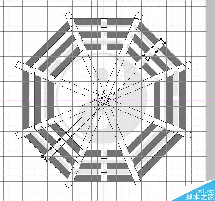 PS CS6布尔运算工具绘制漂亮的太极八卦图
