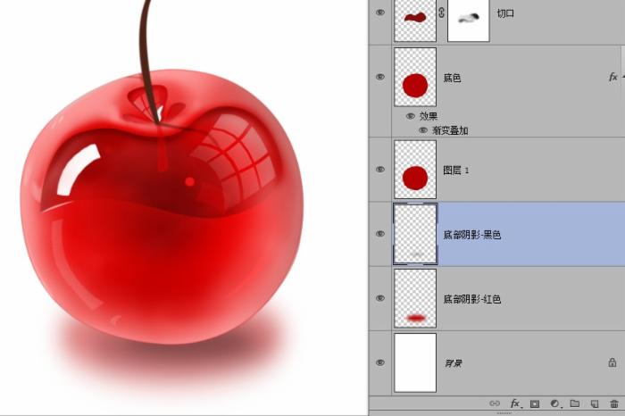 使用PS钢笔工具教你鼠绘一颗晶莹剔透的樱桃