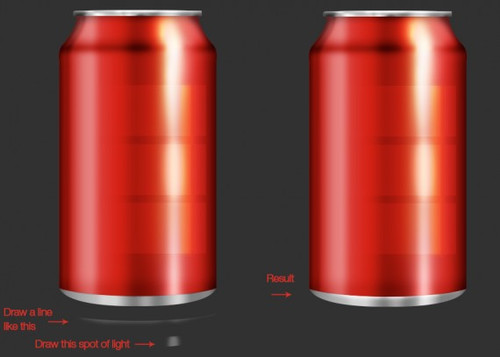 PS鼠绘质感逼真的可乐罐子