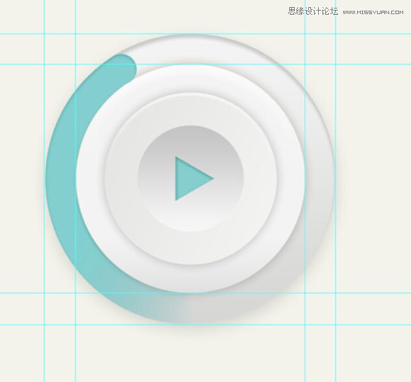 Photoshop绘制时尚质感的圆形播放器UI图标教程