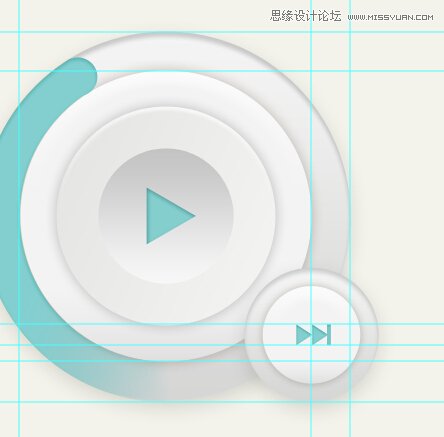 Photoshop绘制时尚质感的圆形播放器UI图标教程