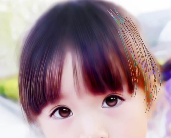 Photoshop将超萌儿童照片转为可爱的仿手绘效果