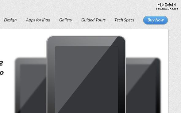 Photoshop制作出清爽的ipad页面的网页制作教程