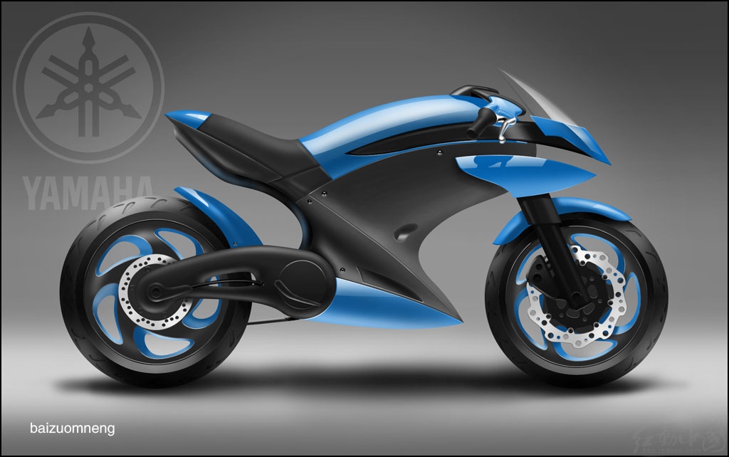 Photoshop鼠绘未来版的概念摩托车