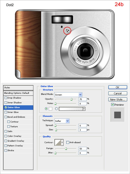 Photoshop CS3 绘制木质逼真的数码相机