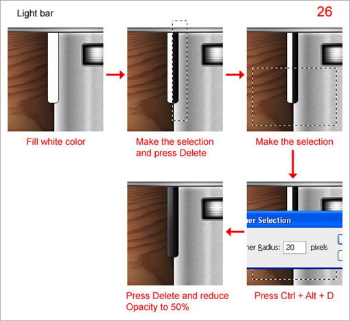 Photoshop CS3 绘制木质逼真的数码相机