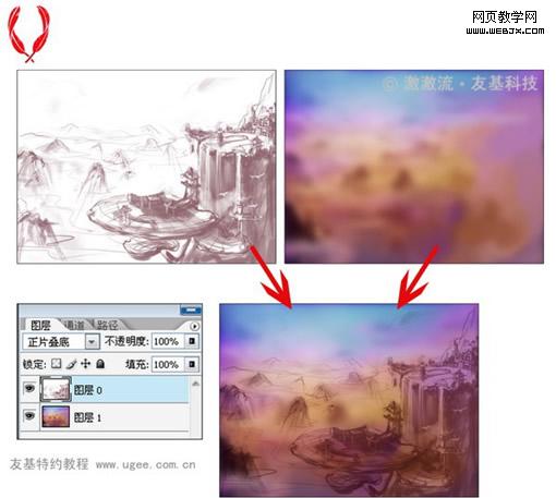 photoshop 鼠绘梦幻的仙界奇观