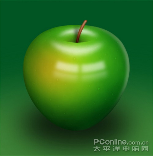 PS绘画教程：酸酸的青苹果