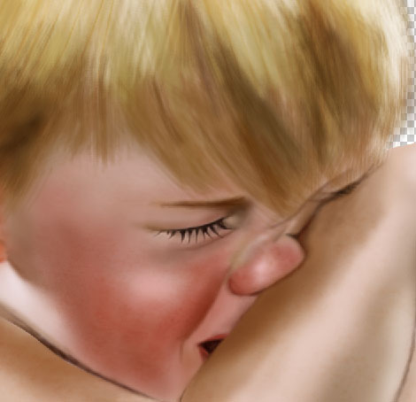 Photoshop鼠绘哭泣的男孩过程