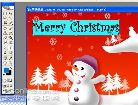 Photoshop制作圣诞主题壁纸教程_软件云jb51.net转载