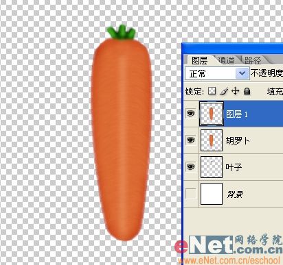 巧用Photoshop鼠绘鲜嫩的胡萝卜_软件云jb51.net转载