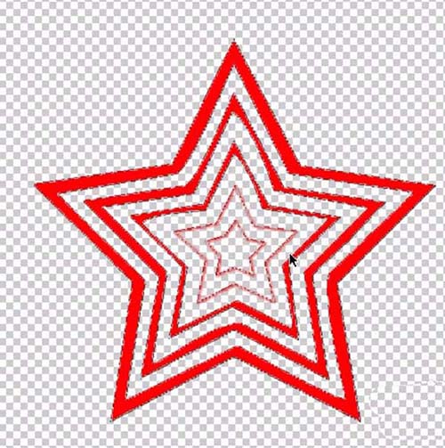 Photoshop怎么设计星星标志? Photoshop同心五角星的设置方法