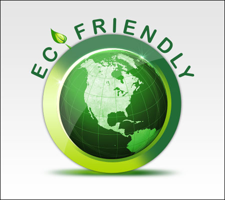 photoshop制造出一个绿色环保Logo图标