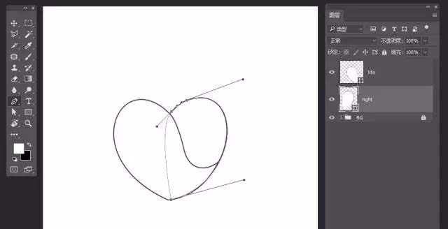 ps怎么设计漂亮的心形形状的图标?
