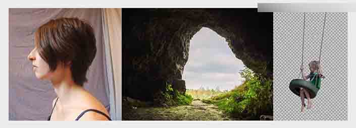 Photoshop创意合成人像和山洞结合的二次曝光效果图
