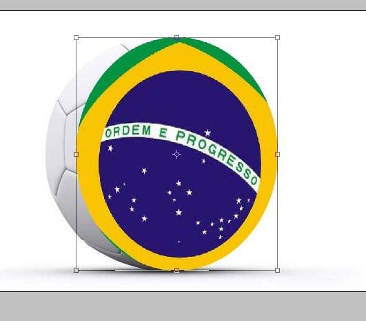 PS怎么设计有巴西国旗图案的足球?