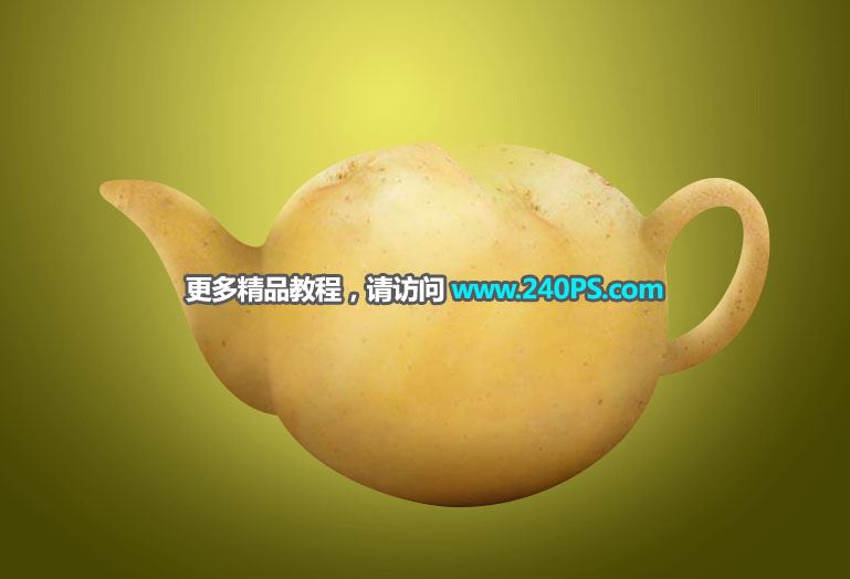 ps创意合成一个有古韵味冒着热气的土豆茶壶教程