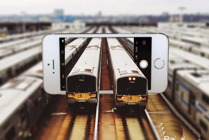 ps怎么合成火车穿过手机效果? ps合成的教程