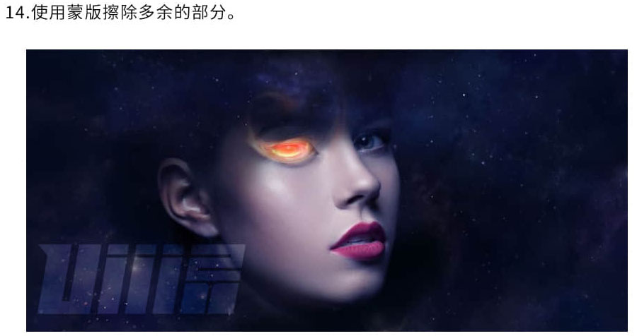 ps合成制作一张炫彩科幻的星空宇宙人物头像图片教程