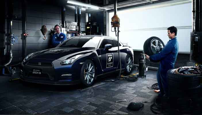 Photoshop超强合成一张非常逼真写实的赛车修理店海报